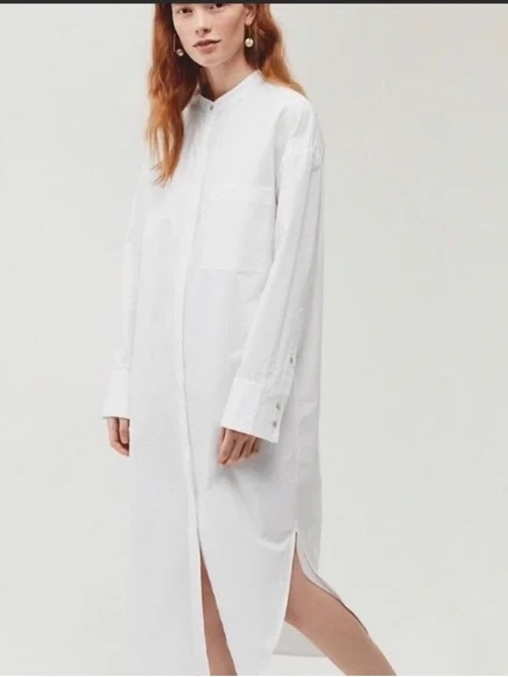 Wilfred White Poplin Shirt Dress